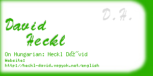 david heckl business card